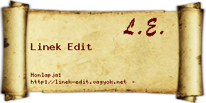 Linek Edit névjegykártya